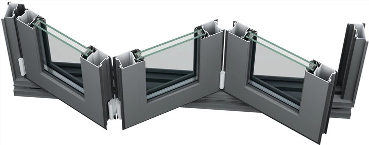 white aluminum bi fold doors